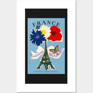 France, Vacances heureuses, Travel Poster Posters and Art